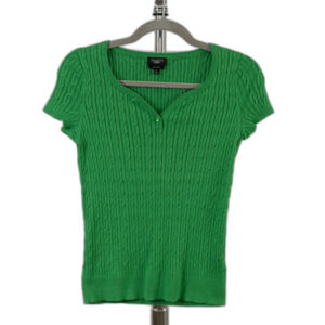 Talbots knit green top size petite